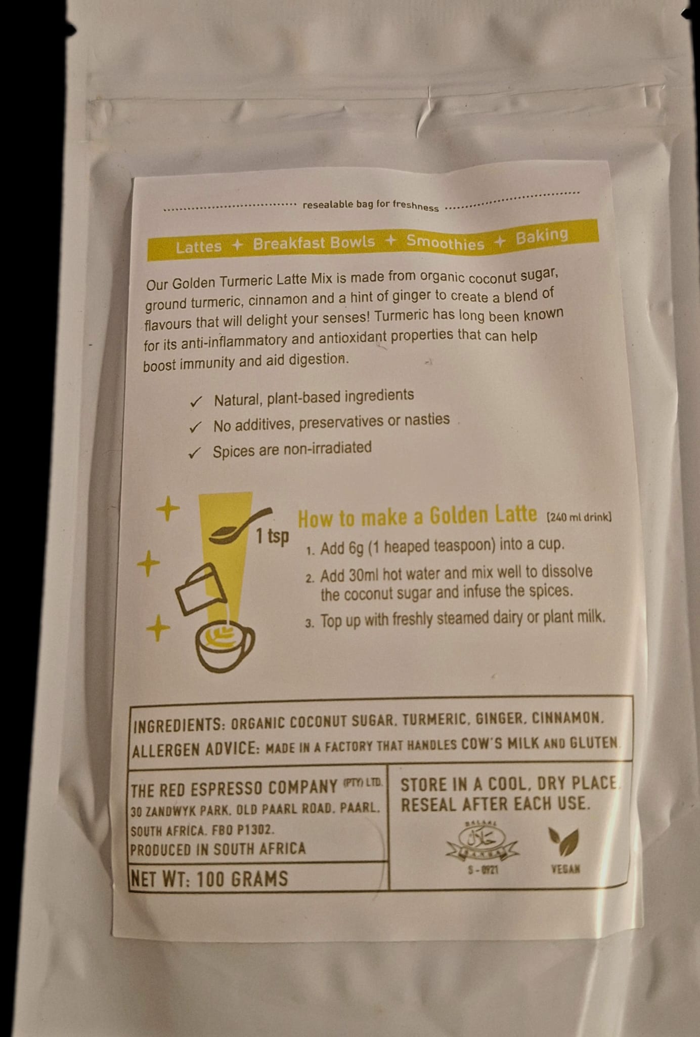 Golden Latte/ Kurkuma Turmeric Latte Mix